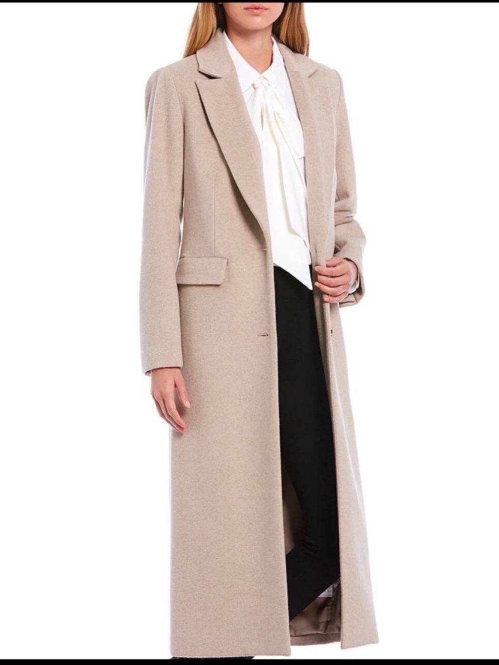 Alex Marie Wool Trench Coat Oatmeal Sz 10